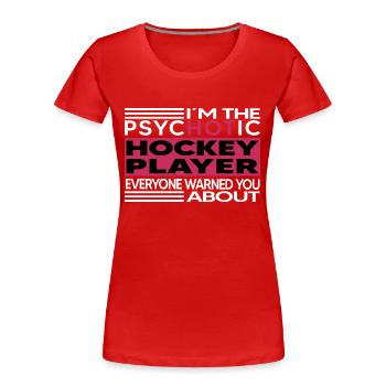 hockey hockey sur gazon joueur de hockey sur gazon - T-shirt bio Premium Femme - rouge - Devant - Mia (176cm)
