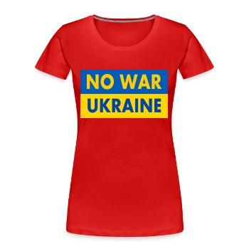 No war - Frauen Premium Bio T-Shirt - Rot - Vorne - Mia (176cm)