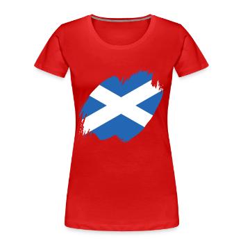 Schottland Flagge Schottische Fahne Alba GB UK - Frauen Premium Bio T-Shirt - Rot - Vorne - Mia (176cm)