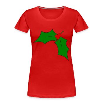 Mistelzweig - Frauen Premium Bio T-Shirt - Rot - Vorne - Mia (176cm)