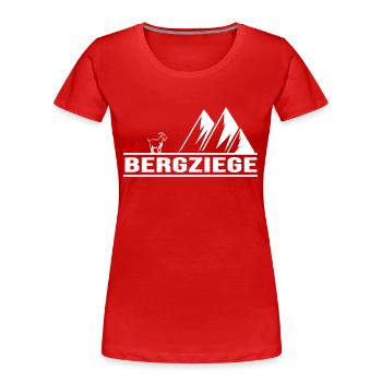 bergziege alpin bergwandern bergziel via ferrata - Frauen Premium Bio T-Shirt - Rot - Vorne - Mia (176cm)