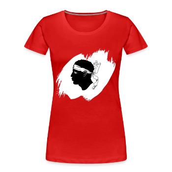 Corsica Flag Corsica Flag Corsica Corsican - Women's Premium Organic T-Shirt - red - Front - Mia (176cm)