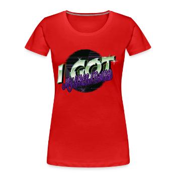 animation all alien ufo aliens alien loving kid - Frauen Premium Bio T-Shirt - Rot - Vorne - Mia (176cm)