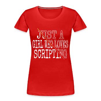 Statement Fun Programming PC Computer Programming - Women's Premium Organic T-Shirt - red - Front - Mia (176cm)