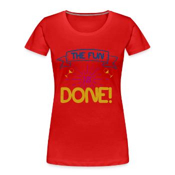 LE PLAISIR EST TERMINÉ - T-shirt bio Premium Femme - rouge - Devant - Mia (176cm)
