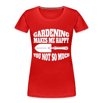 Gardener Hobby gardener Gardening Gardening Garden - Women's Premium Organic T-Shirt - red - Front - Mia (176cm)
