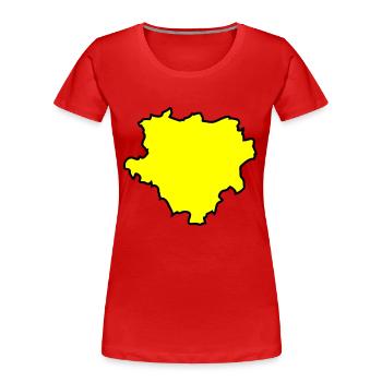 dortmund karte map 02 - Frauen Premium Bio T-Shirt - Rot - Vorne - Mia (176cm)
