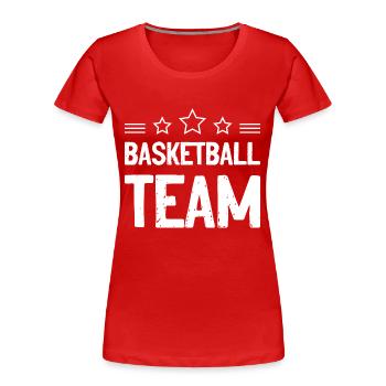 Équipe de basket-ball Mannschaft - T-shirt bio Premium Femme - rouge - Devant - Mia (176cm)