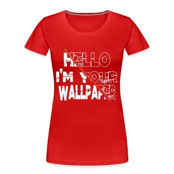 hacking computer funny quote present codes glitch - Frauen Premium Bio T-Shirt - Rot - Vorne - Mia (176cm)