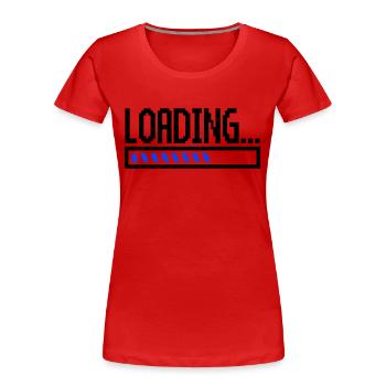 Loading - Women's Premium Organic T-Shirt - red - Front - Mia (176cm)