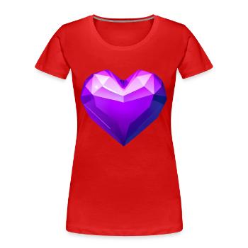 Valentinstag Hochzeit Verlobung Muttertag Liebe - Frauen Premium Bio T-Shirt - Rot - Vorne - Mia (176cm)