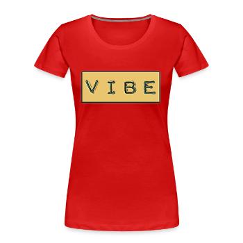 VIBE - Frauen Premium Bio T-Shirt - Rot - Vorne - Mia (176cm)