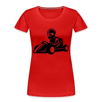 Kart - Frauen Premium Bio T-Shirt - Rot - Vorne - Mia (176cm)