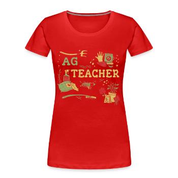 Agricultural teacher training of the future - Women's Premium Organic T-Shirt - red - Front - Mia (176cm)