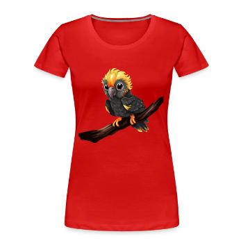 Baby Papagei Vogel Ara - Frauen Premium Bio T-Shirt - Rot - Vorne - Mia (176cm)