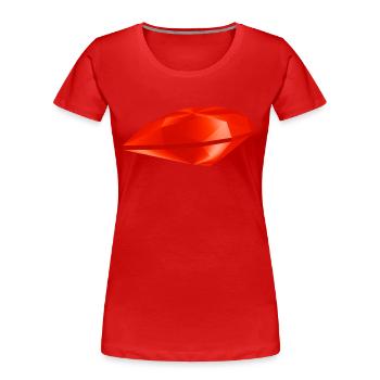 Roter Edelstein - Frauen Premium Bio T-Shirt - Rot - Vorne - Mia (176cm)