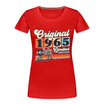 60th Birthday 60 Years Born 1965 Man Woman - Women's Premium Organic T-Shirt - red - Front - Mia (176cm)