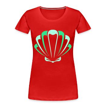 muschel - Frauen Premium Bio T-Shirt - Rot - Vorne - Mia (176cm)