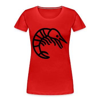 Crevette - T-shirt bio Premium Femme - rouge - Devant - Mia (176cm)