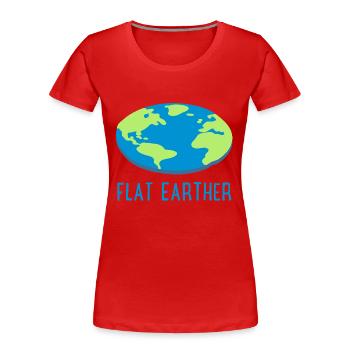 Verschwörungstheorien - Frauen Premium Bio T-Shirt - Rot - Vorne - Mia (176cm)