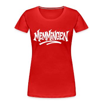 Memmingen Graffiti - Frauen Premium Bio T-Shirt - Rot - Vorne - Mia (176cm)