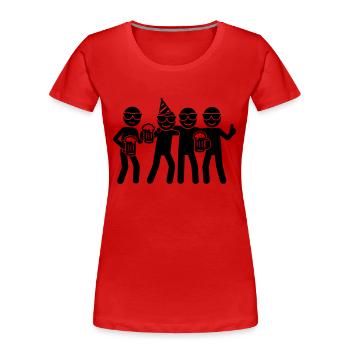 Geburtstag Gruppe Party - Frauen Premium Bio T-Shirt - Rot - Vorne - Mia (176cm)