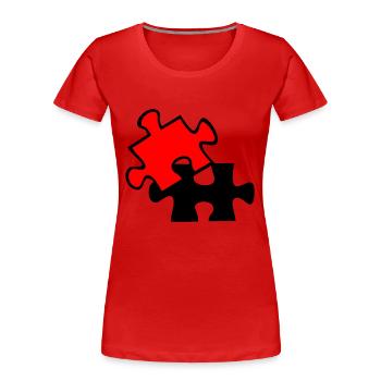 Wrong Part - Women's Premium Organic T-Shirt - red - Front - Mia (176cm)