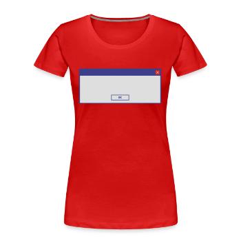 window_3colorok - Frauen Premium Bio T-Shirt - Rot - Vorne - Mia (176cm)