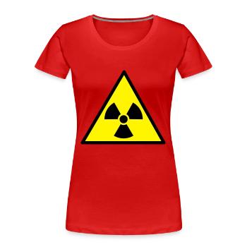 Radioaktiv - Frauen Premium Bio T-Shirt - Rot - Vorne - Mia (176cm)