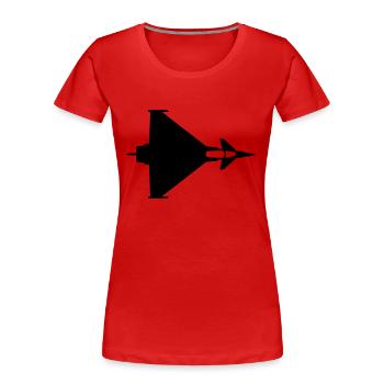 eurofighter_oben - Frauen Premium Bio T-Shirt - Rot - Vorne - Mia (176cm)