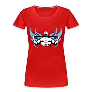 Straße Training - Frauen Premium Bio T-Shirt - Rot - Vorne - Mia (176cm)