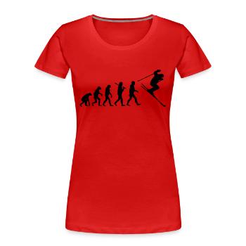 ski - T-shirt bio Premium Femme - rouge - Devant - Mia (176cm)