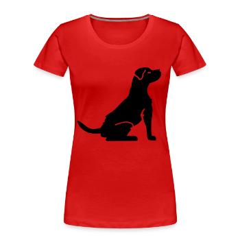 Dog - dog lover - Women's Premium Organic T-Shirt - red - Front - Mia (176cm)