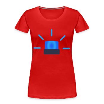Blaulicht Martinshorn Polizei Feuerwehr - Frauen Premium Bio T-Shirt - Rot - Vorne - Mia (176cm)