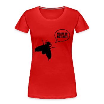 lease_do_not_hit__f1 - Women's Premium Organic T-Shirt - red - Front - Mia (176cm)