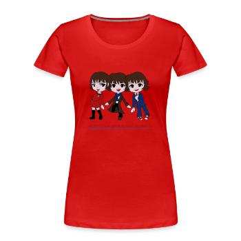Sotty, I'm Sherlocked! Allons-y! - Frauen Premium Bio T-Shirt - Rot - Vorne - Mia (176cm)