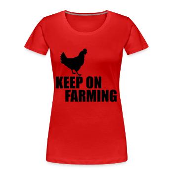 continuer à cultiver 20 - T-shirt bio Premium Femme - rouge - Devant - Mia (176cm)