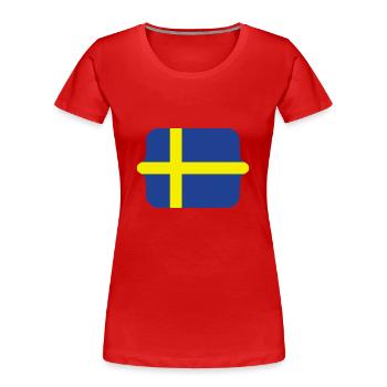 drapeau suédois - T-shirt bio Premium Femme - rouge - Devant - Mia (176cm)