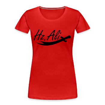 Hz. Ali - Zülfikar - T-shirt bio Premium Femme - rouge - Devant - Mia (176cm)