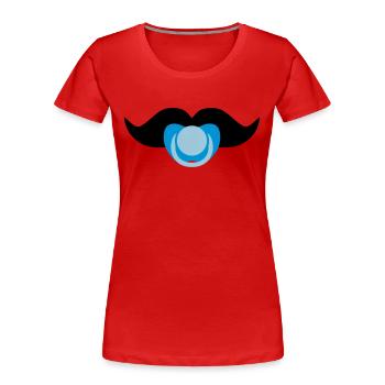 Baby-Schnurrbart - Frauen Premium Bio T-Shirt - Rot - Vorne - Mia (176cm)