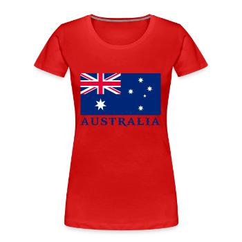 drapeau blason symbole de l' Australie Australia - T-shirt bio Premium Femme - rouge - Devant - Mia (176cm)