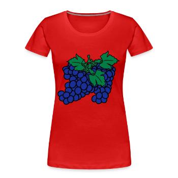 beaucoup de raisin raisins récolte du vin savoureu - T-shirt bio Premium Femme - rouge - Devant - Mia (176cm)