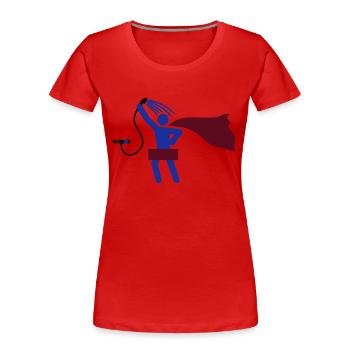 duschen HEH 3 farb vektor - Frauen Premium Bio T-Shirt - Rot - Vorne - Mia (176cm)