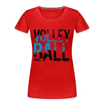 graffiti drops spray stamp pattern cool volleyball - Women's Premium Organic T-Shirt - red - Front - Mia (176cm)