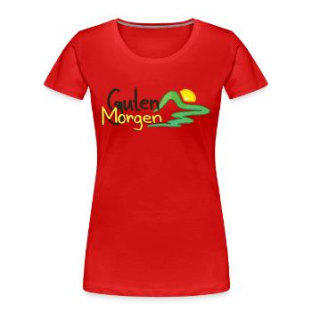 Guten Morgen - Frauen Premium Bio T-Shirt - Rot - Vorne - Mia (176cm)