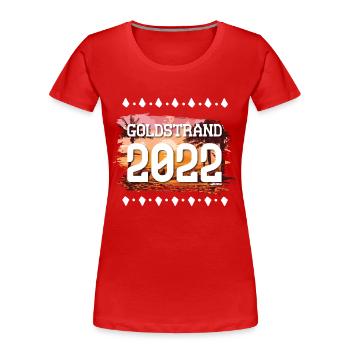 Sables d’Or 2022 - T-shirt bio Premium Femme - rouge - Devant - Mia (176cm)