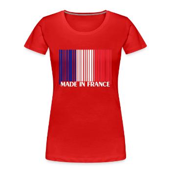 Made in france - Frauen Premium Bio T-Shirt - Rot - Vorne - Mia (176cm)