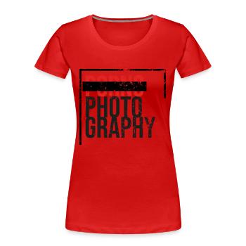 Pornography ehm Photography - No Porn - Frauen Premium Bio T-Shirt - Rot - Vorne - Mia (176cm)
