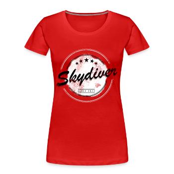 Skydiver since 2022 Geschenk Tandemsprung - Frauen Premium Bio T-Shirt - Rot - Vorne - Mia (176cm)