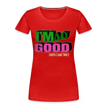 beards funny gym dinosaur fan beard gang quote - Frauen Premium Bio T-Shirt - Rot - Vorne - Mia (176cm)